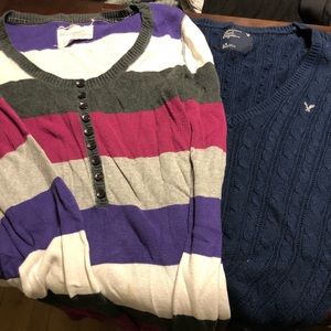Large AE and Aeropostale sweaters